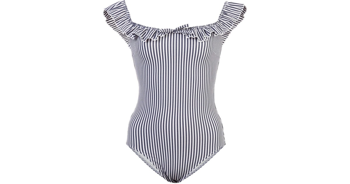 Solid & Striped The Amelia Swimsuit | Rita Ora Striped Swimsuit ...