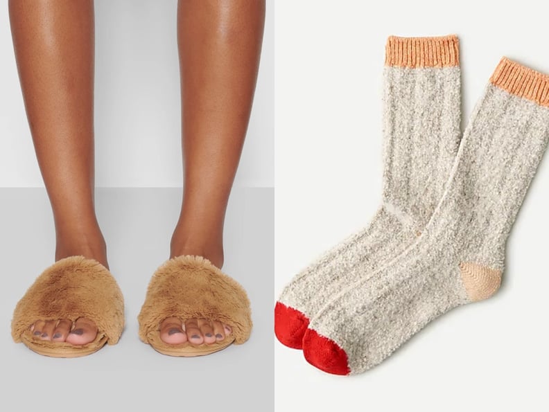 Skims The Slide + J.Crew Plush Trouser Socks