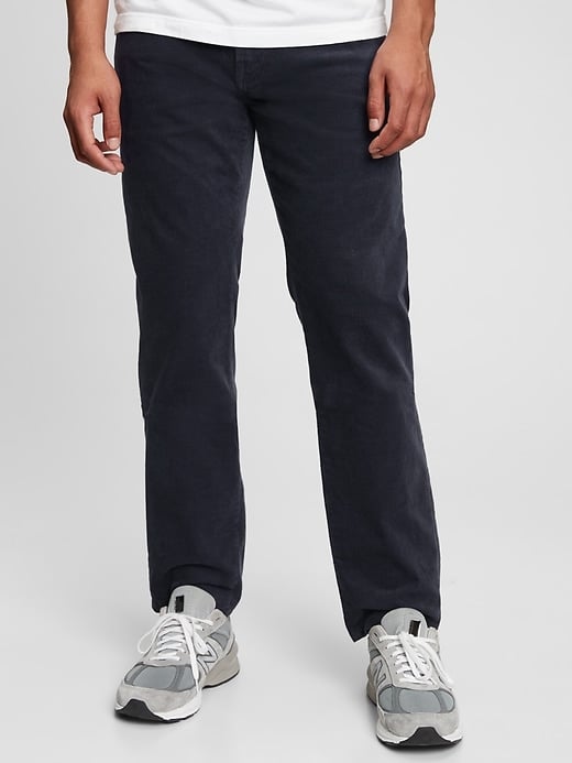 Gap Corduroy Slim Straight Pants With Washwell