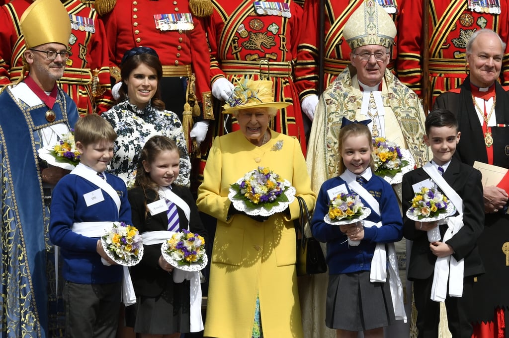 Princess Eugenie Queen Elizabeth II at Maundy Service 2019