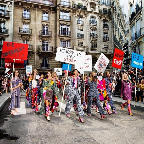 Chanel Spring 2015 Fashion Show Protest Pictures