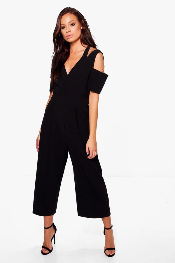 Boohoo Emily Off-the-Shoulder Culotte Jumpsuit