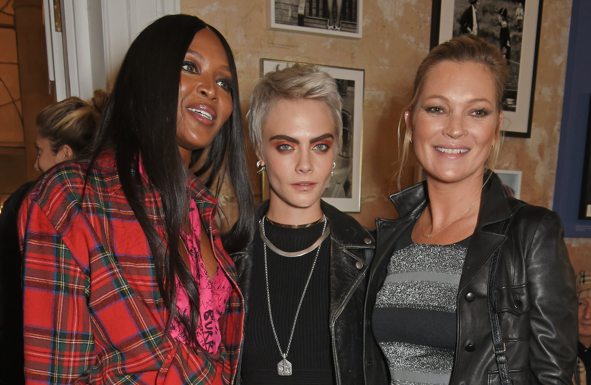 With Cara Delevingne Fashion Royalty Kate Moss And Naomi Campbell Reunite At London Fashion Week Popsugar Celebrity Photo 3