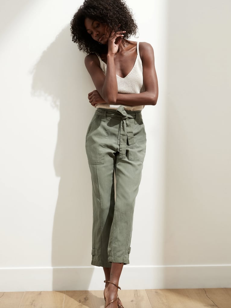 Slim TENCEL-Linen Utility Pants