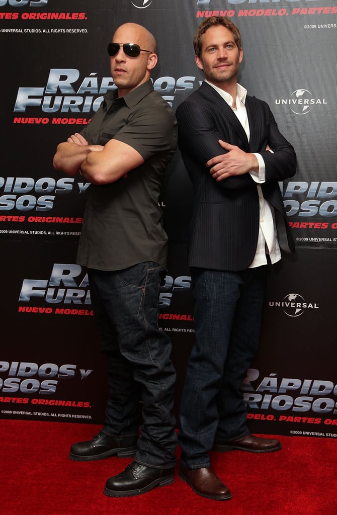 He and Vin Diesel posed back to back during a Fast & Furious press conference in Mexico City back in March 2009.