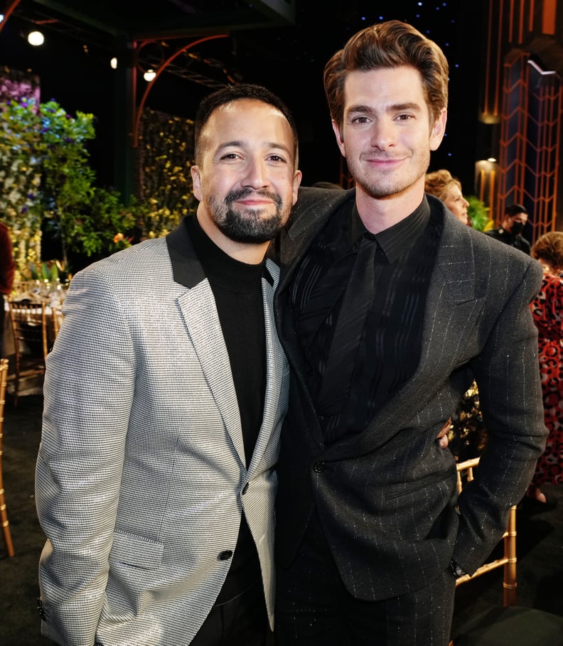 Lin-Manuel Miranda and Andrew Garfield at the 2022 SAG Awards