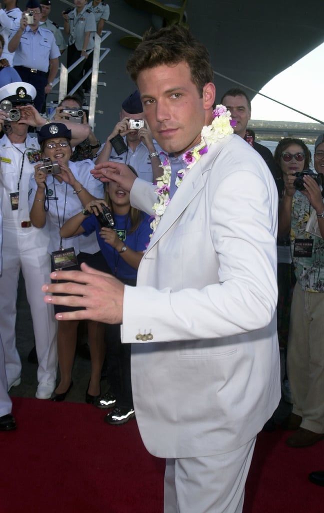 Ben Affleck walked on the USS John C. Stennis in Honolulu, Hawaii, during the May 2001 premiere of Pearl Harbor.