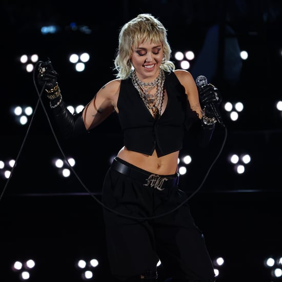 Miley Cyrus Wears YSL Outfit For NCAA Final Four Concert