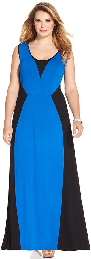NY Collection Plus-Size Colorblock Dress