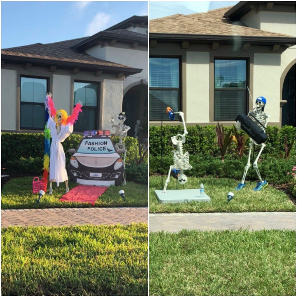 Family's Funny Skeleton Decorations For Halloween | POPSUGAR Family