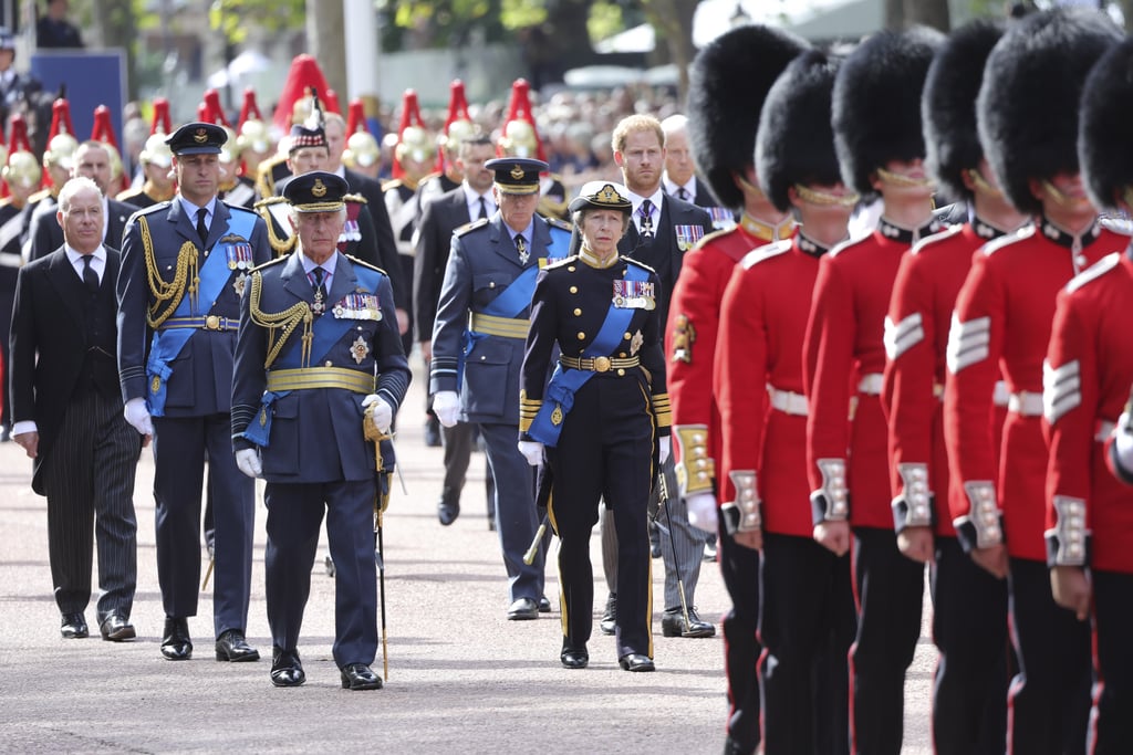 Prince Harry, William at Queen Elizabeth Coffin Procession