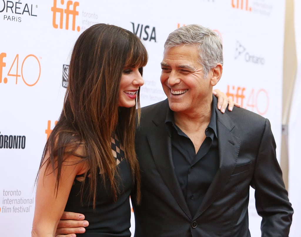 Sandra Bullock and George Clooney at the TIFF 2015