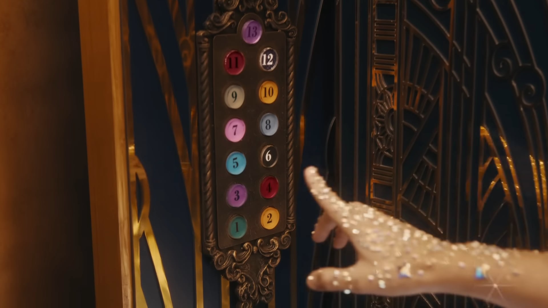 Elevator buttons in the Bejeweled Video