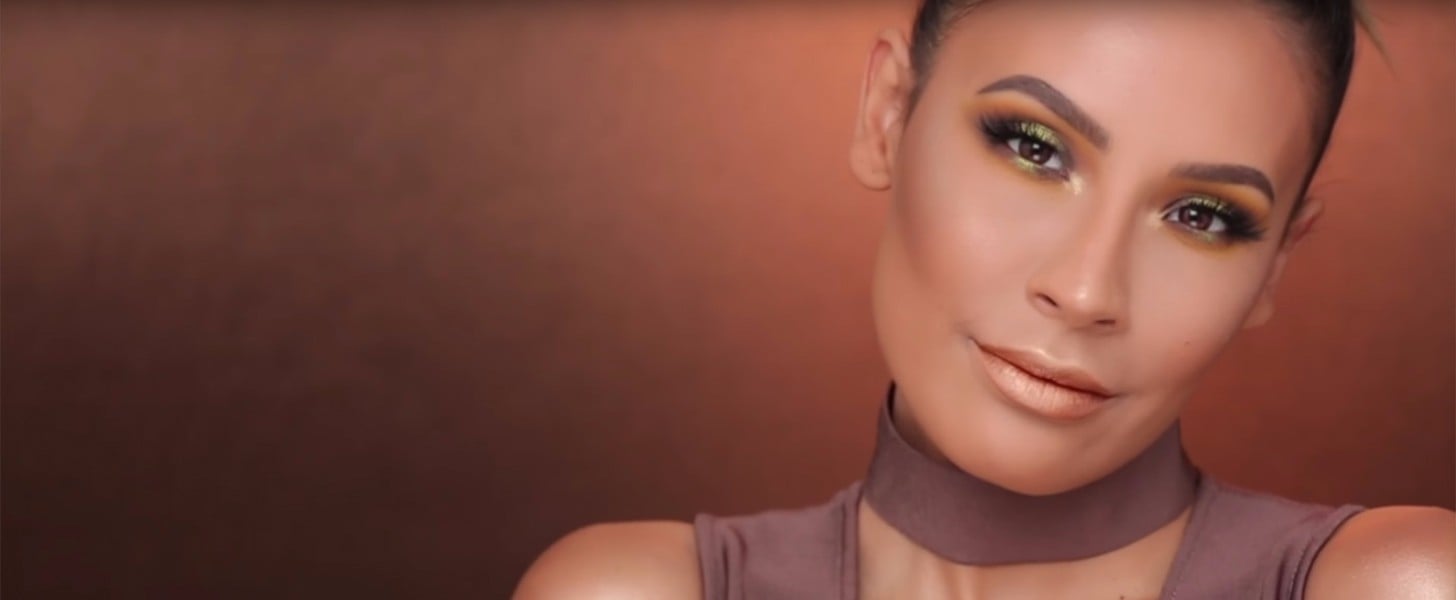 Chartreuse Smoky Eye Makeup With Metallic Lipstick Tutorial POPSUGAR