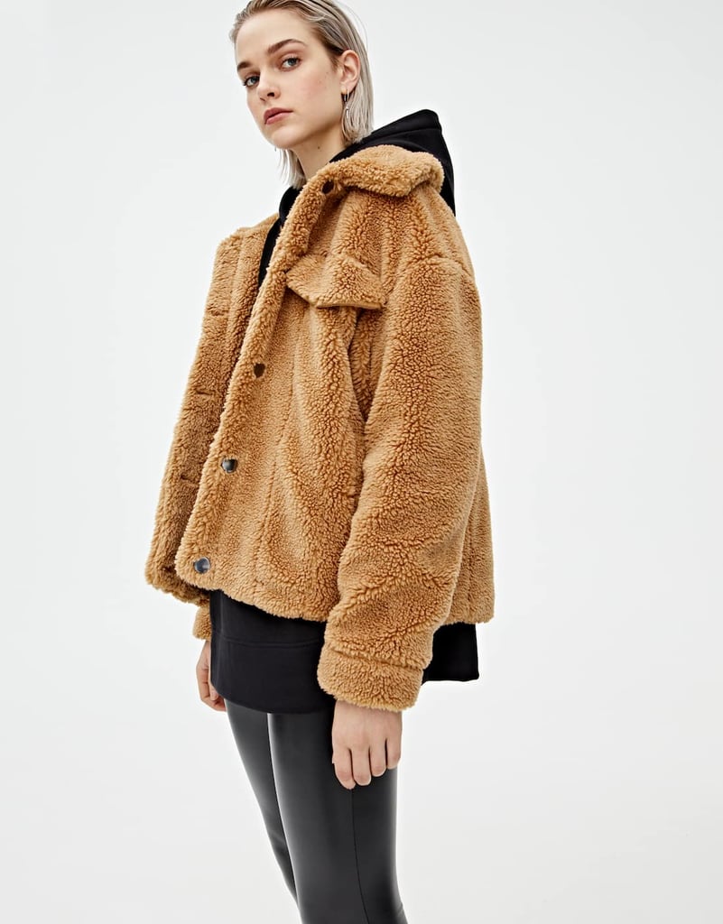 pull&bear Faux shearling trucker jacket