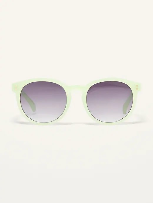 Old Navy Light Green Round-Frame Sunglasses