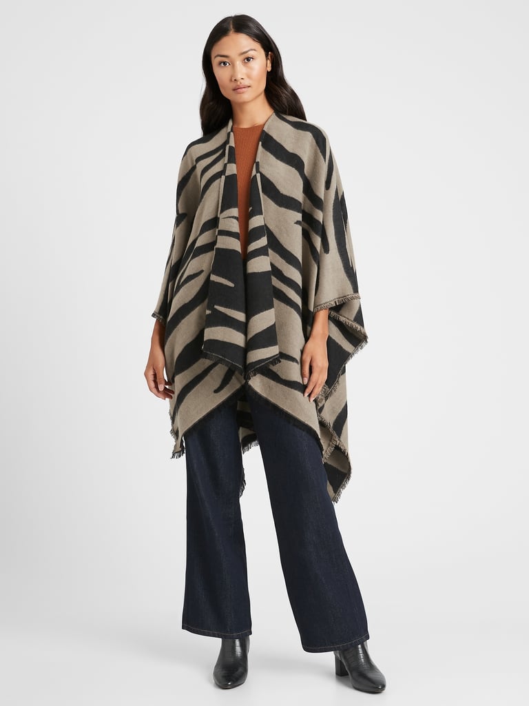 Banana Republic Reversible Zebra Poncho