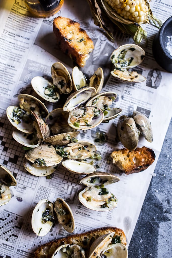 Grilled Clams With Jalapeño Basil Butter