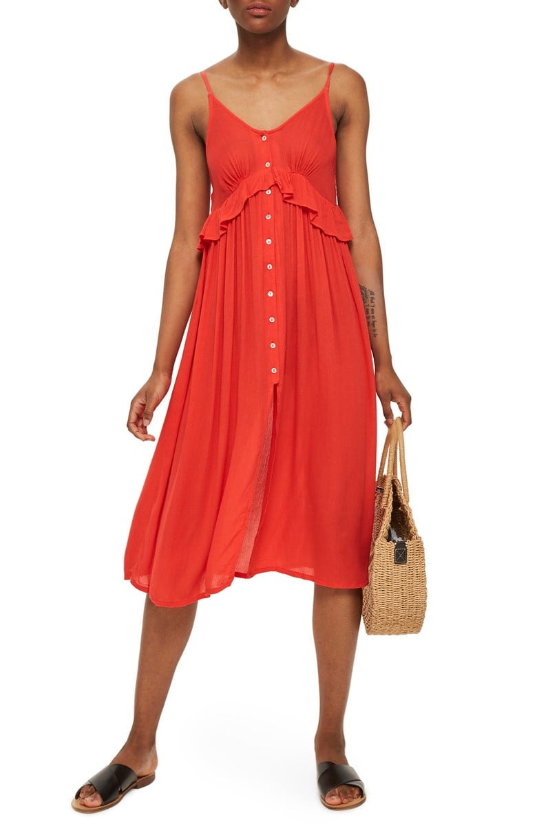 Topshop Button-Up Cover-Up Dress