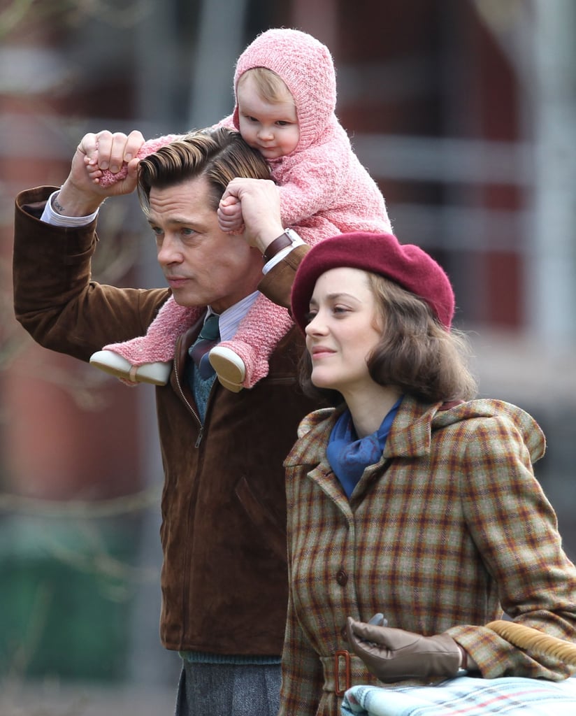 Brad Pitt With Baby on the Set of Five Seconds of Silence