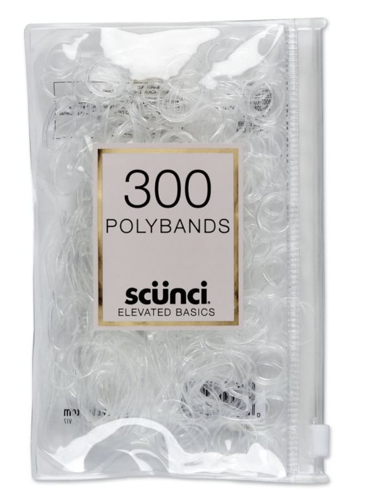 Scunci Mixed Size Polybands in Zippered Pouch Clear