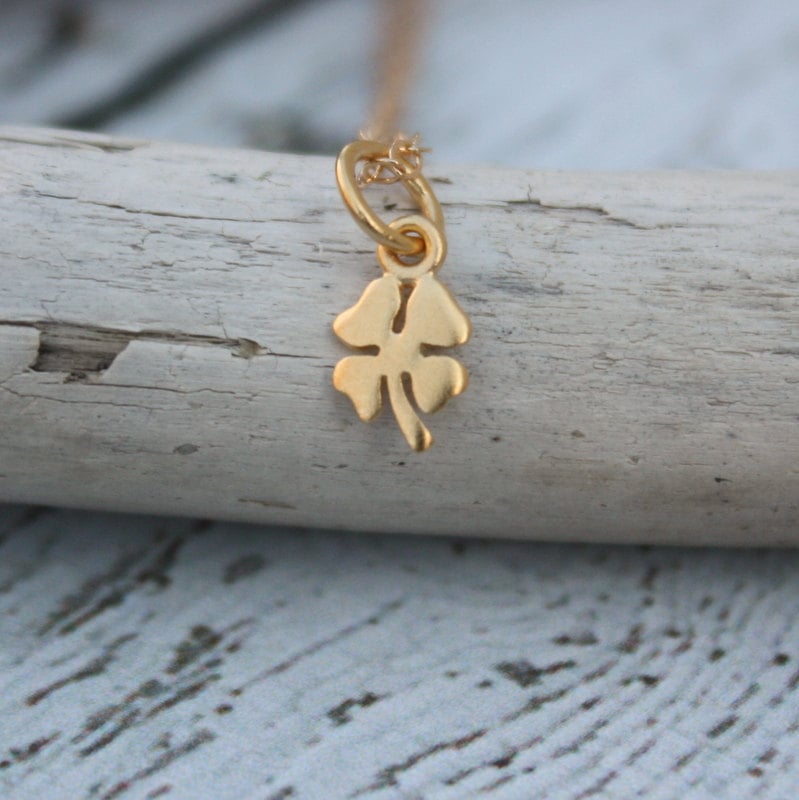 Gold four-leaf clover pendant ($28-$40)