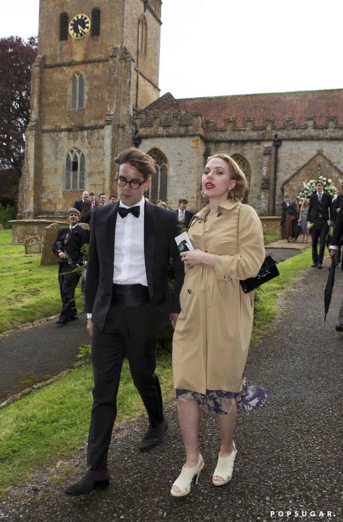 Scarlett Johansson and Romain Dauriac Attend a Wedding