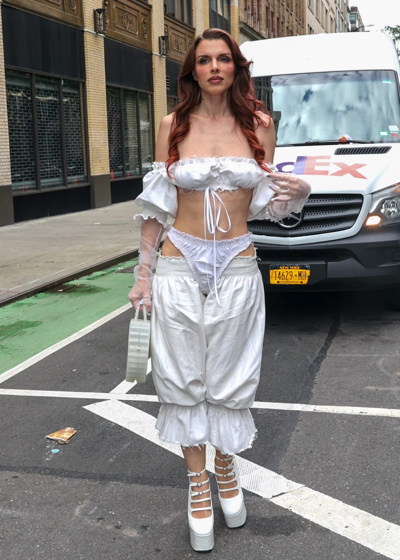 Julia Fox Wearing Underwear as Outerwear in NYC