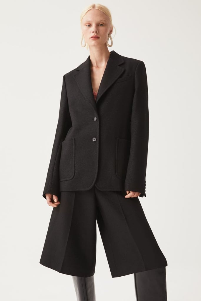 Shimmery Wool-Blend Blazer