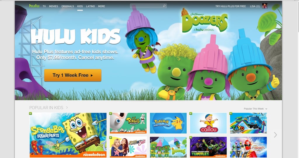 Hulu Kids 7 99 month Streaming Services For Kids POPSUGAR Moms