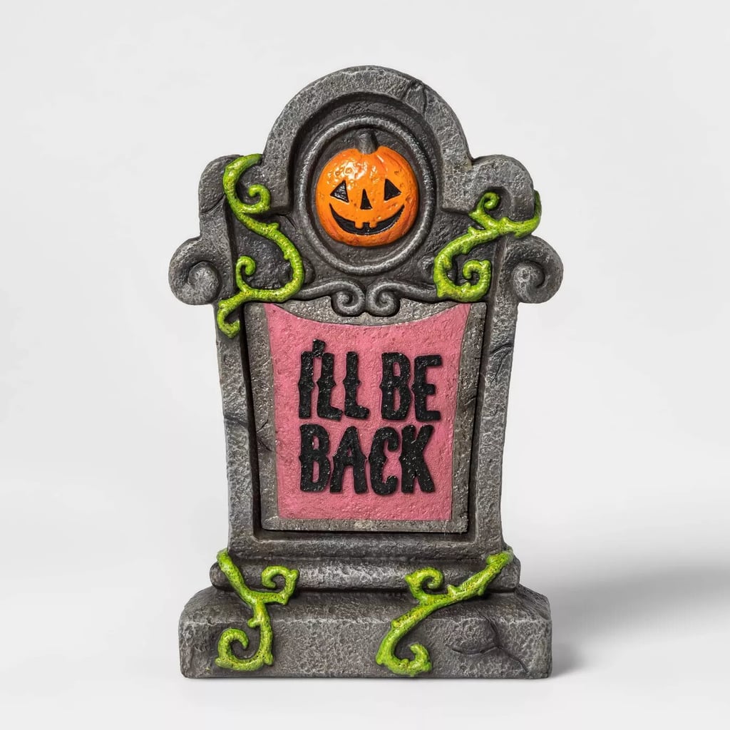 Lit I'll Be Back Halloween Tombstone Décor