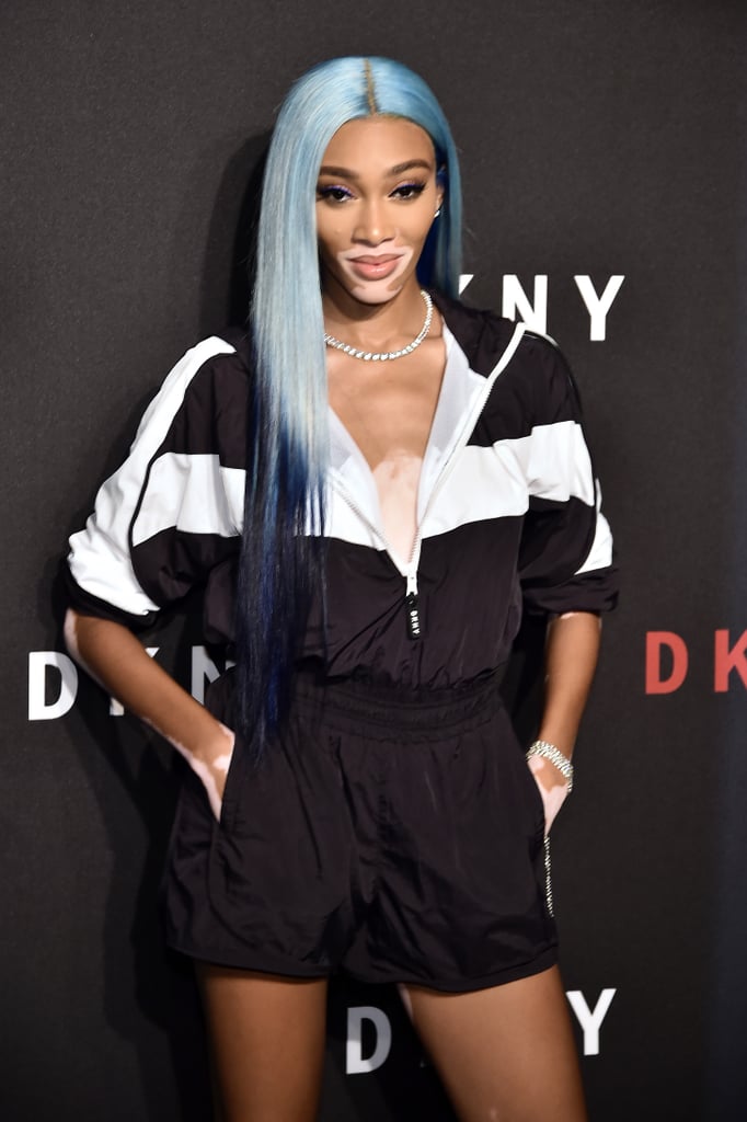 Photos of Winnie Harlow's Blue Hair at New York Fashion Week