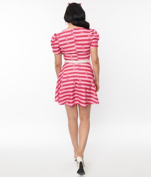 芭比x耀斑礼服独特的古董芭比粉色条纹图标