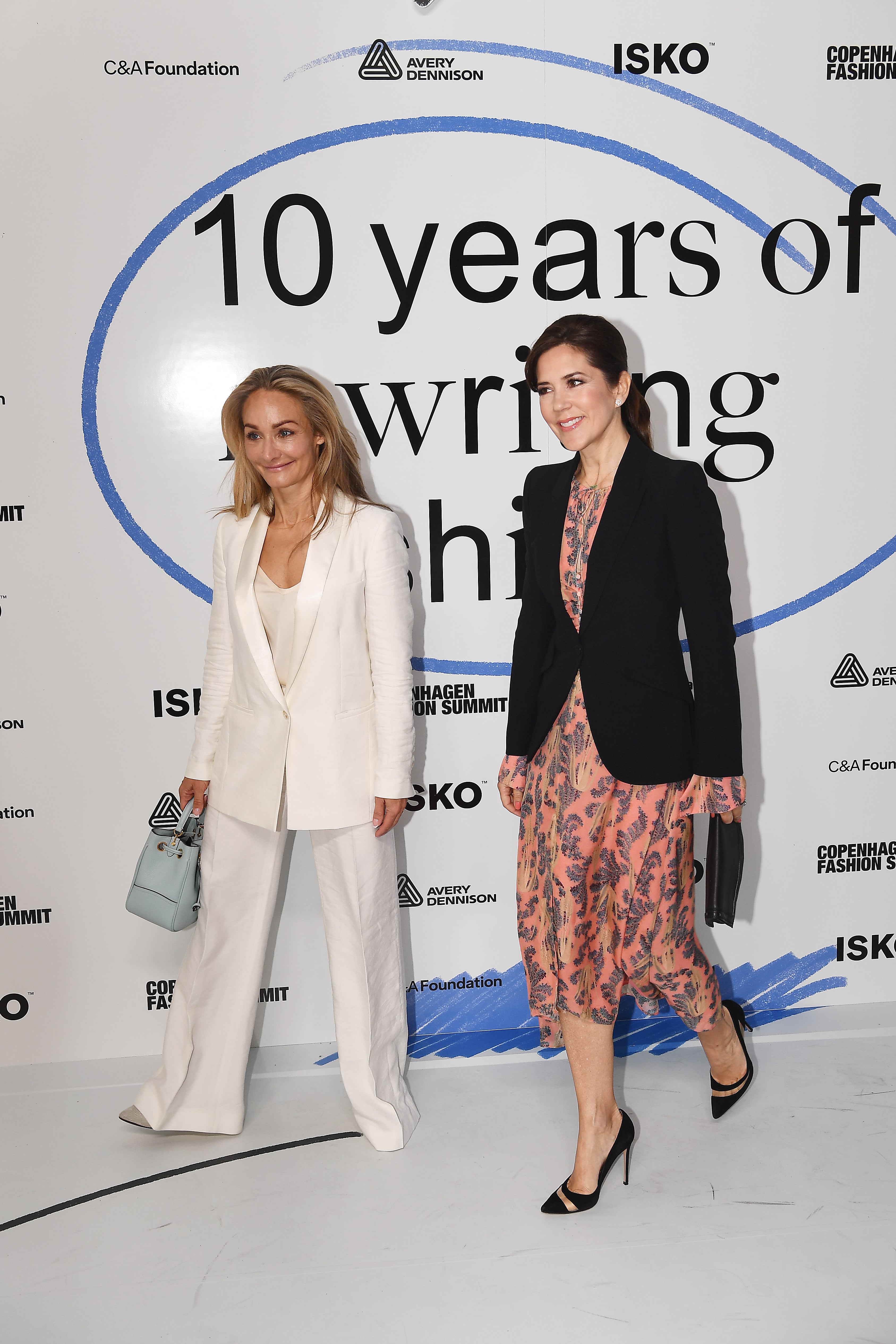 Princess Mary Wearing H M Dress and Black Blazer 2019 POPSUGAR