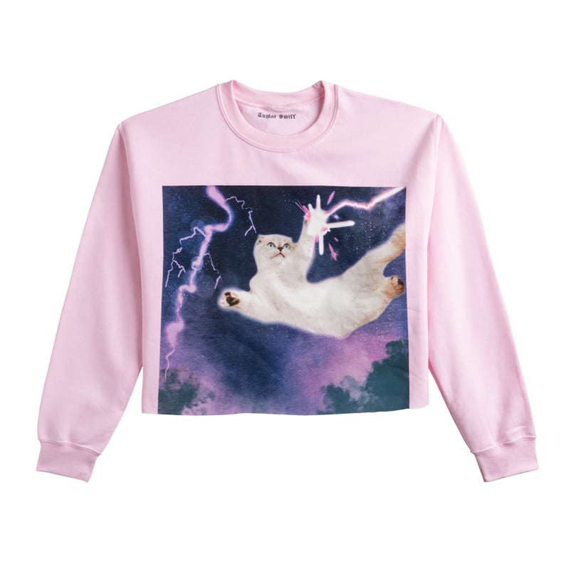 Taylor Swift Pink Cropped Sweatshirt