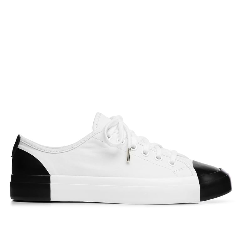 Office of Angela Scott El Capitan White Poplin Lace-Up Sneaker