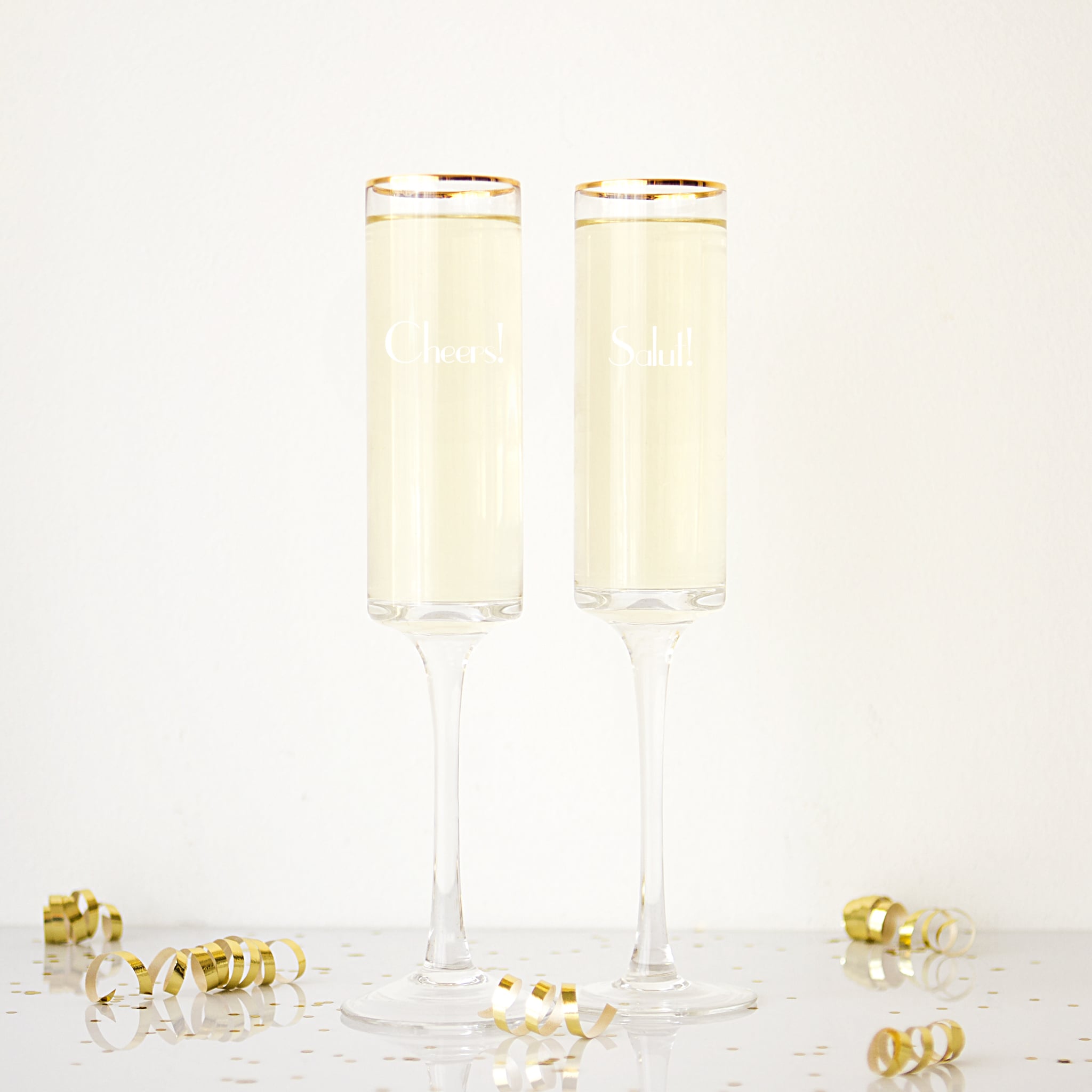 contemporary champagne flutes