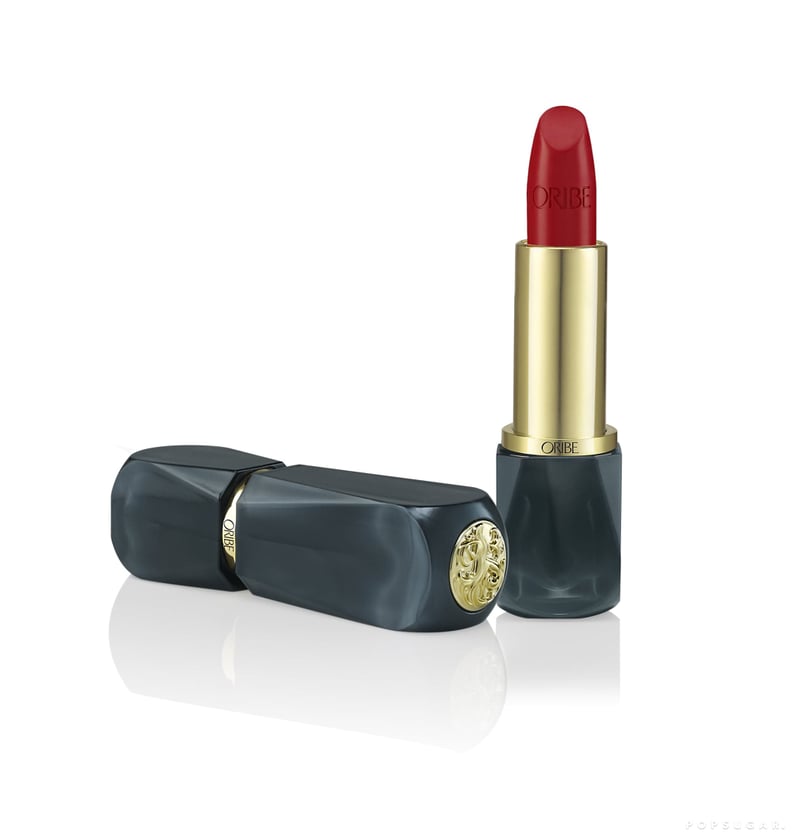 Oribe Lip Lust Crème Lipstick in The Nude, The Red, and The Violet
