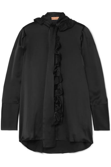 Mary-Kate Olsen Black Suit 2018 | POPSUGAR Fashion