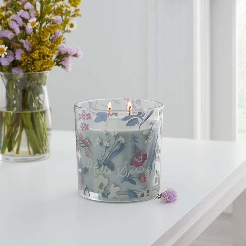 A Fresh Floral Scent: Threshold Glass Candle With Lid Hello Spring Sunshine Skies