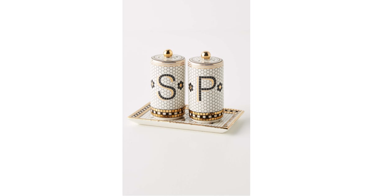 Anthropologie Bistro Tile Salt & Pepper Shakers with Tray | The Best