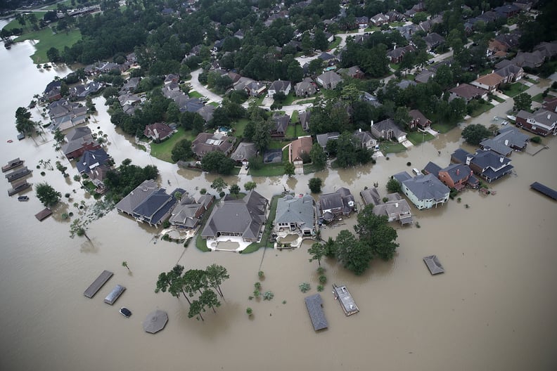 Another view of flooded homes by Lake Houston, TX.