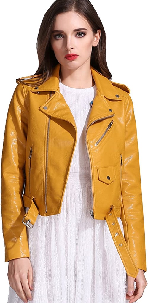 A Motorcycle Jacket: LY VAREY LIN Faux Leather Motorcycle Jacket