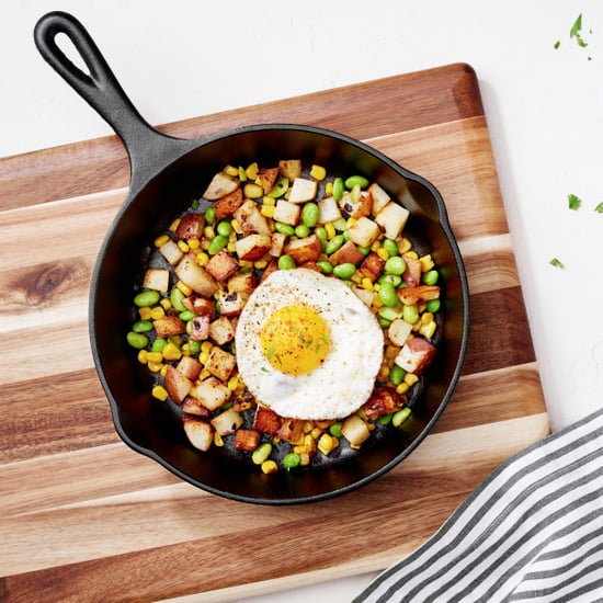 Corn-Edamame Hash With Fried Egg
