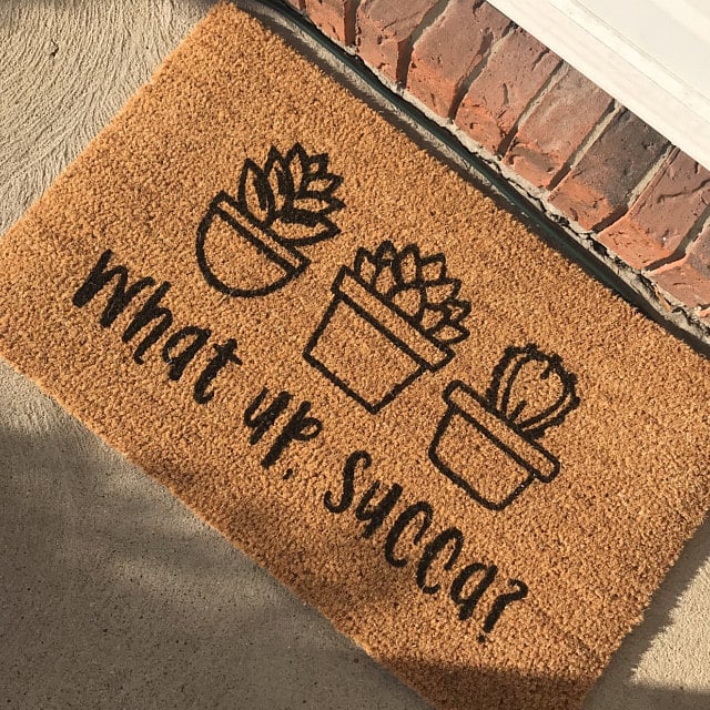 What Up Succa Funny Succulent Doormat