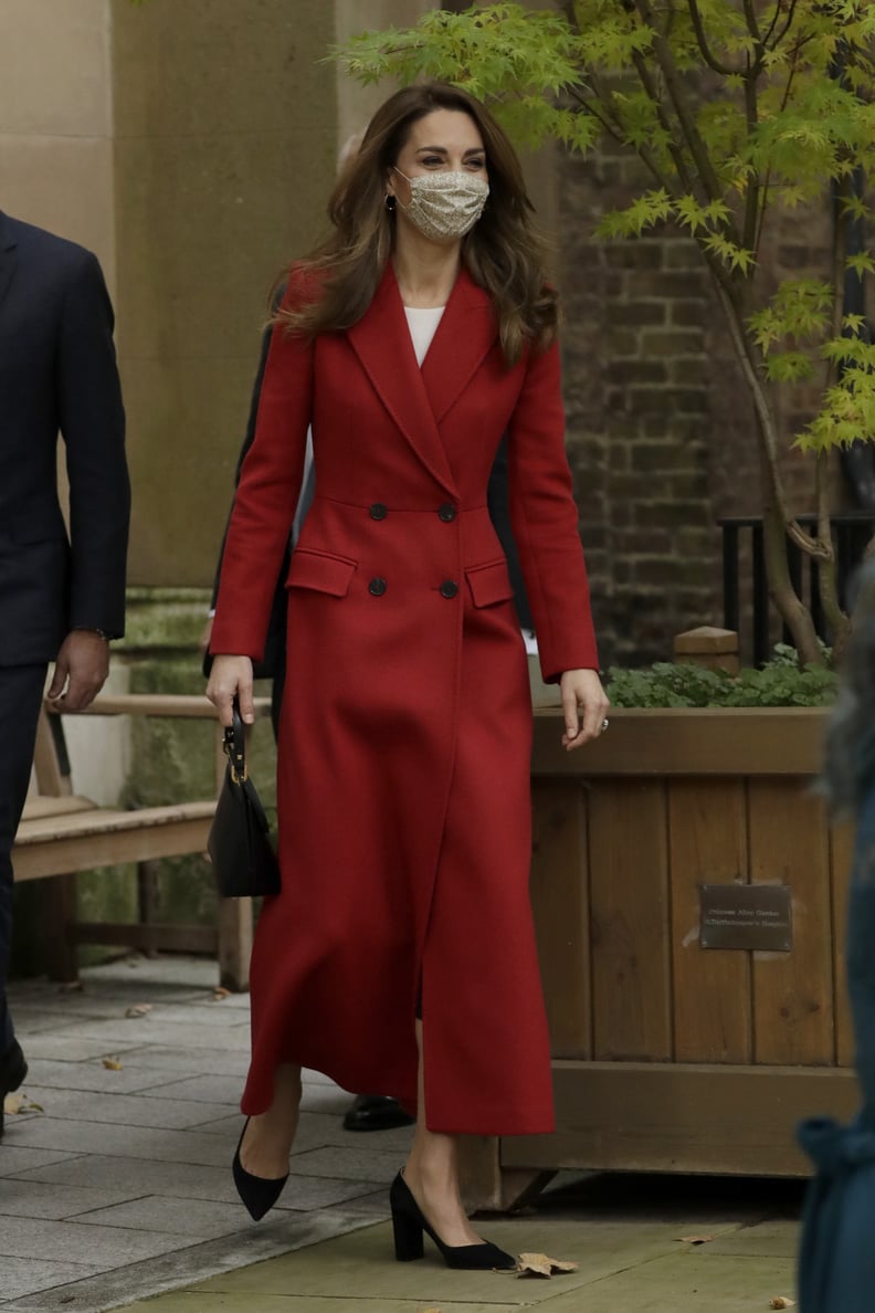 Alexander McQueen Double-Breasted Crimson Maxi Coat