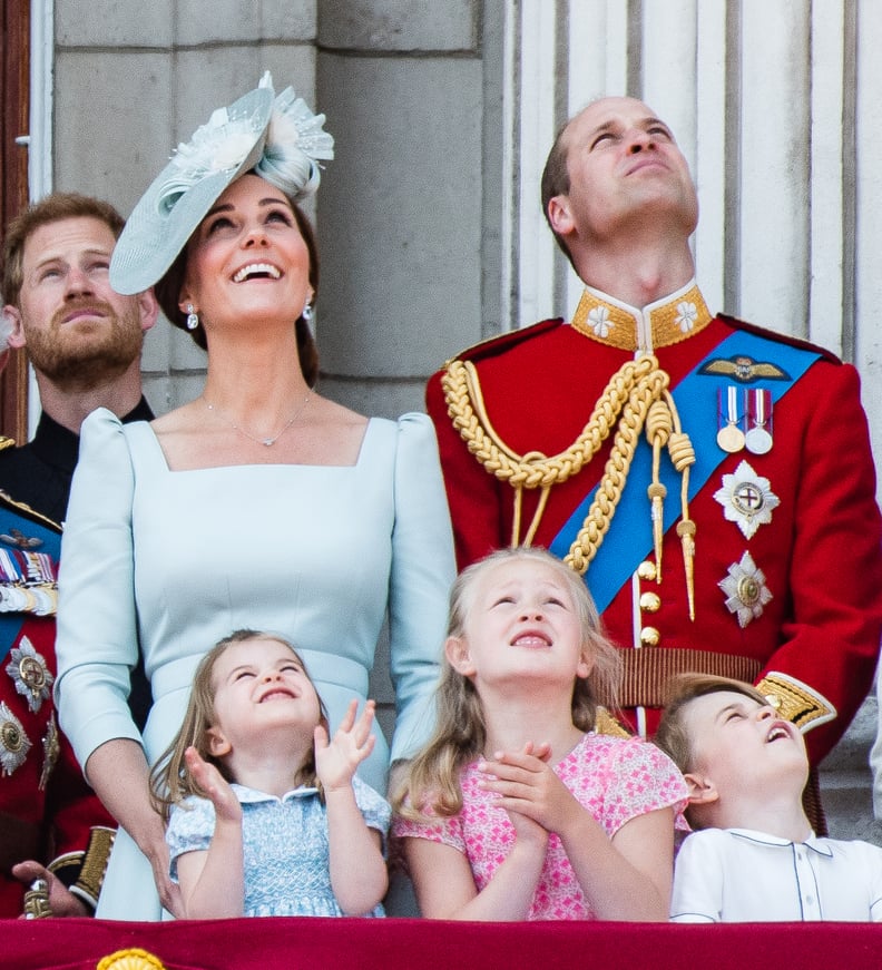 June: Kate attended Trooping the Colour with the royal family.