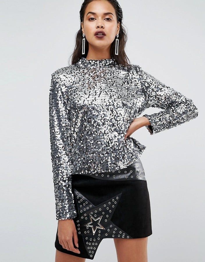 Boohoo Sequin Top | Holiday Tops 2017 | POPSUGAR Fashion Photo 3