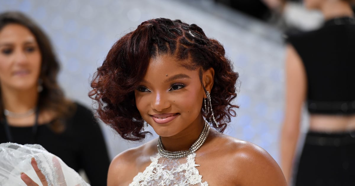 Halle Bailey’s Seashell Chrome Nails Are Fit For a Mermaid