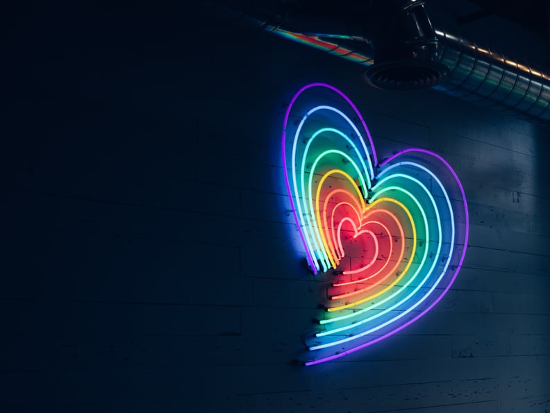 Valentine's Day Zoom Background: Rainbow Heart